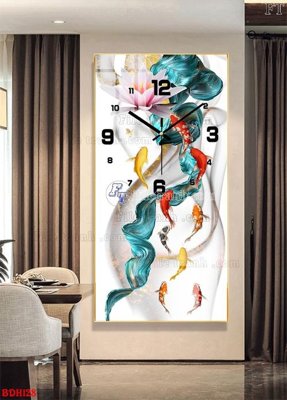 File ảnh File tranh đồng hồ tráng gương BDH128 (gốc) cho trang trí nhà hàng