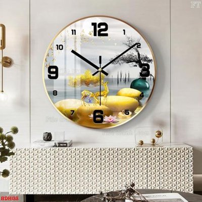 File gốc File tranh đồng hồ tráng gương BDH133 (in lụa) trang trí tường