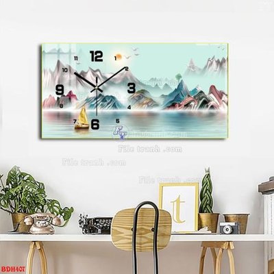File gốc File tranh đồng hồ tráng gương BDH407 (vector) cho in ấn