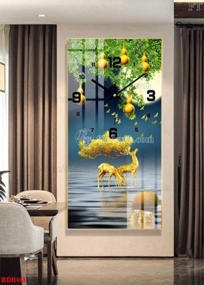 Tải file File tranh đồng hồ tráng gương BDH413 (ảnh gốc) độ phân giải 300dpi