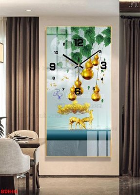 File PSD in ấn File tranh đồng hồ tráng gương BDH414 (chất lượng cao)