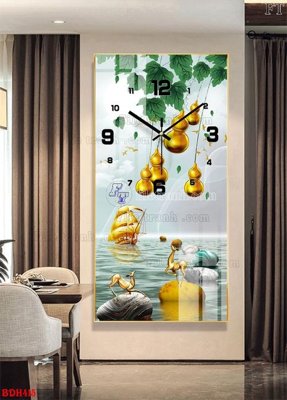 File gốc File tranh đồng hồ tráng gương BDH415 (cho in UV) siêu nét