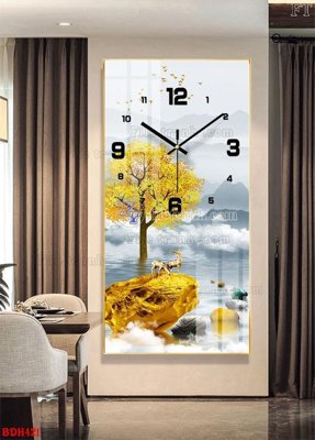 Tải file File tranh đồng hồ tráng gương BDH421 (gốc) làm file in ấn