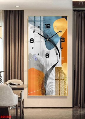 File gốc in ấn File tranh đồng hồ tráng gương BDH428 độ phân giải cao