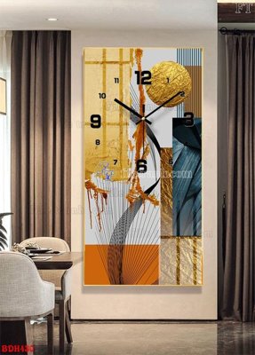 File in lụa File tranh đồng hồ tráng gương BDH430 (hoa văn) File tranh đồng hồ tráng gương BDH430