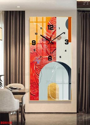 File tranh File tranh đồng hồ tráng gương BDH432 (bản gốc) treo phòng ăn