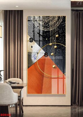 File gốc File tranh đồng hồ tráng gương BDH454 (in mica) cắt laser