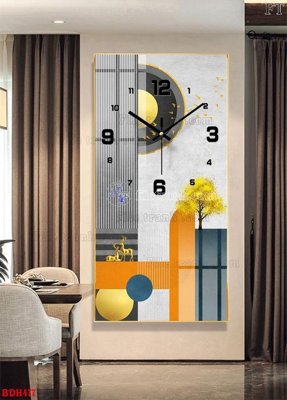 Download file tranh File tranh đồng hồ tráng gương BDH477 (file gốc PSD)