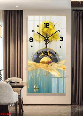 Download file ảnh gốc File tranh đồng hồ tráng gương BDH479 để in ấn