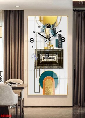 File in ấn File tranh đồng hồ tráng gương BDH483 (bản gốc) chất lượng cao