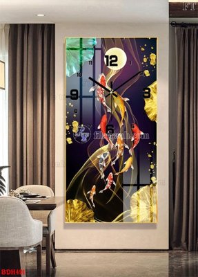 File tranh File tranh đồng hồ tráng gương BDH491 (gốc) chủ đề trẻ em