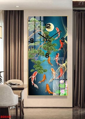 File gốc File tranh đồng hồ tráng gương BDH497 (trang trí) phòng làm việc