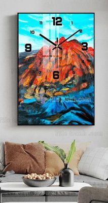 File PSD File tranh đồng hồ tráng gương BDH610 (gốc) nhiều lớp (multi-layer)