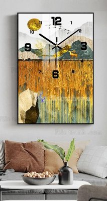 File gốc File tranh đồng hồ tráng gương BDH658 (trang trí) phòng làm việc