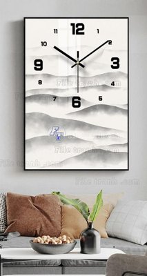 File gốc File tranh đồng hồ tráng gương BDH697 (in tráng gương) nghệ thuật