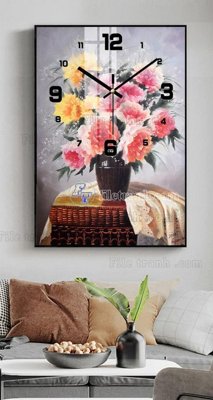 File in lụa File tranh đồng hồ tráng gương BDH860 (phong cảnh) File tranh đồng hồ tráng gương BDH860