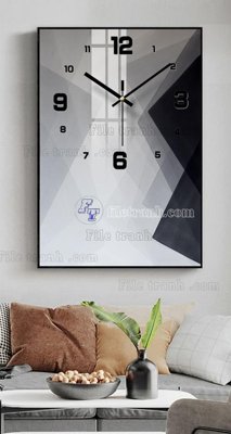 File in ấn File tranh đồng hồ tráng gương BDH869 (bản gốc) từ file gốc