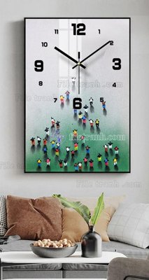 File gốc in ấn File tranh đồng hồ tráng gương BDH874 chất lượng vượt trội