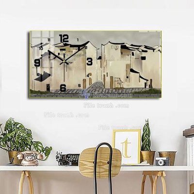 Tải file File tranh đồng hồ tráng gương BDH904 (PSD) cho in tranh kính