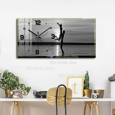 File gốc File tranh đồng hồ tráng gương BDH921 (in tráng gương) nghệ thuật