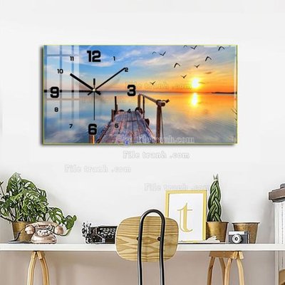 File gốc File tranh đồng hồ tráng gương BDH922 (in 3D) nghệ thuật