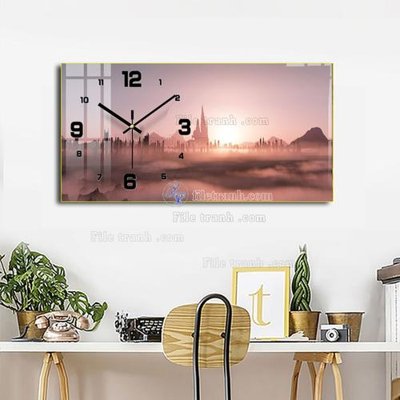 File tranh File tranh đồng hồ tráng gương BDH974 (ảnh gốc) sắc nét hoàn hảo