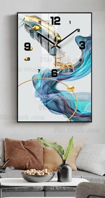 File in ấn File tranh đồng hồ tráng gương BDH980 (bản gốc) cao cấp