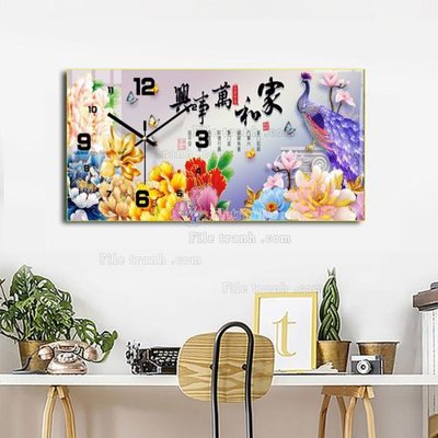 File gốc File tranh đồng hồ tráng gương BDH984 (Filetranh.com) File tranh đồng hồ tráng gương BDH984