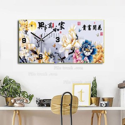 File gốc File tranh đồng hồ tráng gương BDH986 (cho in UV) siêu nét