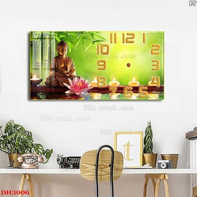 Tải file File tranh đồng hồ tráng gương DH3006 (gốc) làm file quảng cáo