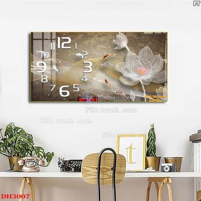 Tải file File tranh đồng hồ tráng gương DH3007 (PSD) cho in tranh kính