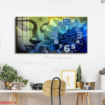 File in mica File tranh đồng hồ tráng gương DH3015 (ảnh gốc) đẹp