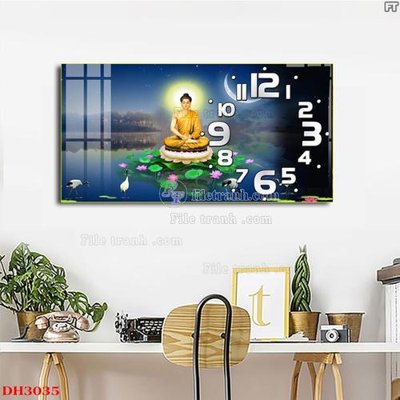File tranh in mica File tranh đồng hồ tráng gương DH3035 (độ phân giải cao)