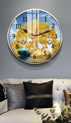 File tranh File tranh đồng hồ tráng gương DH304 (ảnh gốc) in trần nhà