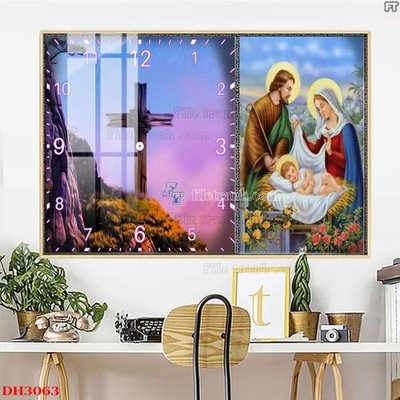 File tranh File tranh đồng hồ tráng gương DH3063 (gốc) chủ đề thành phố