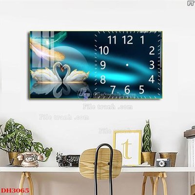File tranh File tranh đồng hồ tráng gương DH3065 (gốc) chủ đề trẻ em