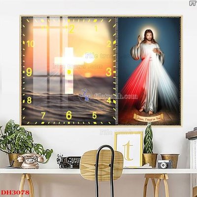 Download file File tranh đồng hồ tráng gương DH3078 (gốc) in mica cao cấp