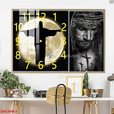 File ảnh gốc File tranh đồng hồ tráng gương DH3083 (chuyên in mica)