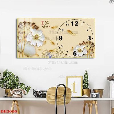 Chi tiết file ảnh File tranh đồng hồ tráng gương DH3096 sắc nét