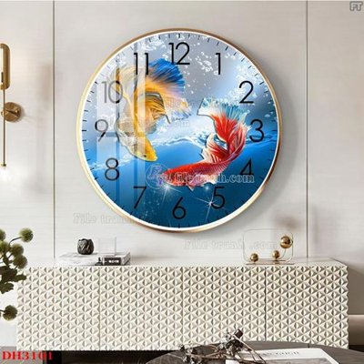 File gốc in tráng gương File tranh đồng hồ tráng gương DH3101 chi tiết