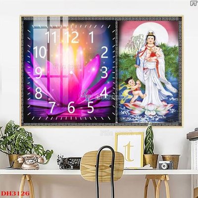 File ảnh File tranh đồng hồ tráng gương DH3126 (gốc) cho trang trí nội thất