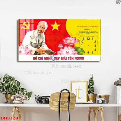 Download file gốc File tranh đồng hồ tráng gương DH3128 (in lụa) nghệ thuật