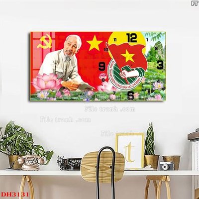 File gốc File tranh đồng hồ tráng gương DH3131 (chuẩn màu) cho in offset