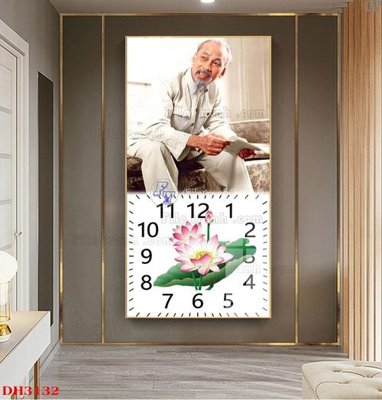 File in ấn File tranh đồng hồ tráng gương DH3132 (bản gốc) từ file gốc