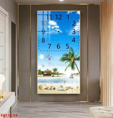 File gốc File tranh đồng hồ tráng gương DH3134 (in tráng gương) nghệ thuật