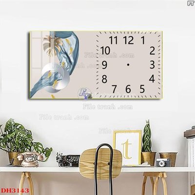 Tải file File tranh đồng hồ tráng gương DH3143 (gốc) in tranh tráng gương