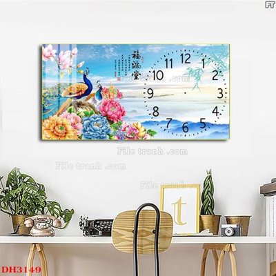 Tải file File tranh đồng hồ tráng gương DH3149 (gốc) làm tranh treo tường