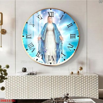 File tranh File tranh đồng hồ tráng gương DH3156 (gốc) phong cách tối giản