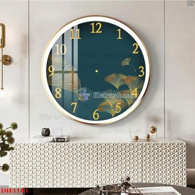 File tranh File tranh đồng hồ tráng gương DH3181 (bản gốc) treo phòng ăn