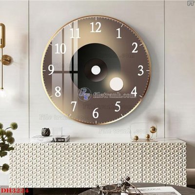 File PSD File tranh đồng hồ tráng gương DH3224 (bản gốc) độ phân giải cao
